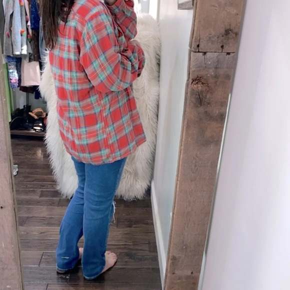 Rustic Outfitters vintage red plaid flannel button up size XLarge - Picture 4 of 8